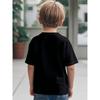Boys Crew Neck Short Sleeve T-Shirt with KUYA Letter & Sun Pattern Print