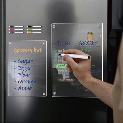 New Magnetic Weekly Planner Board Clear Acrylic Daily Record Board For Fridge Weekly Cooking Plan&Record Board Kitchen Supplies