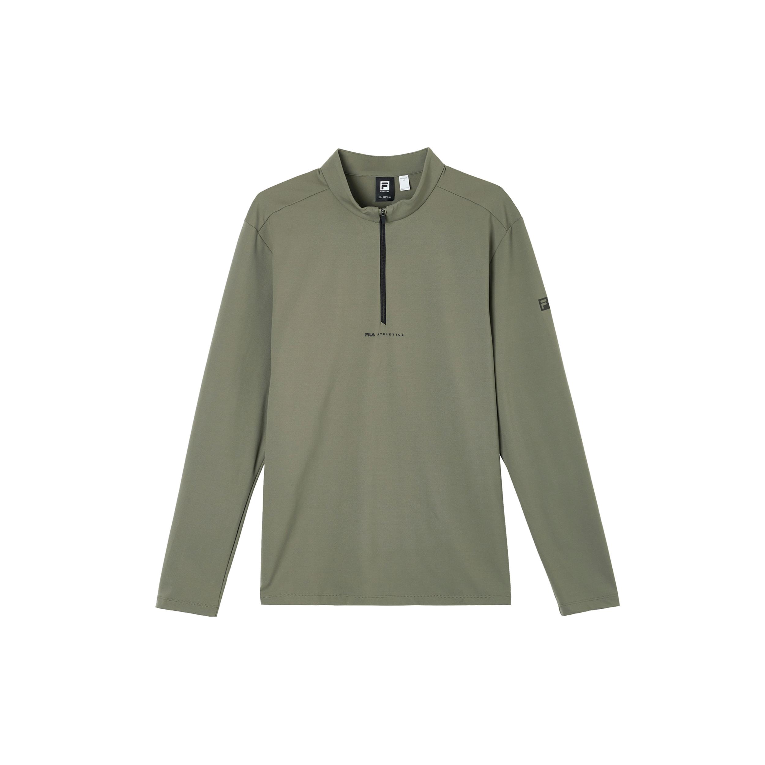 

New FILA Fitness T Shirt Men s Smoke Olive Khaki A11M511201F-DK 170/92A/M