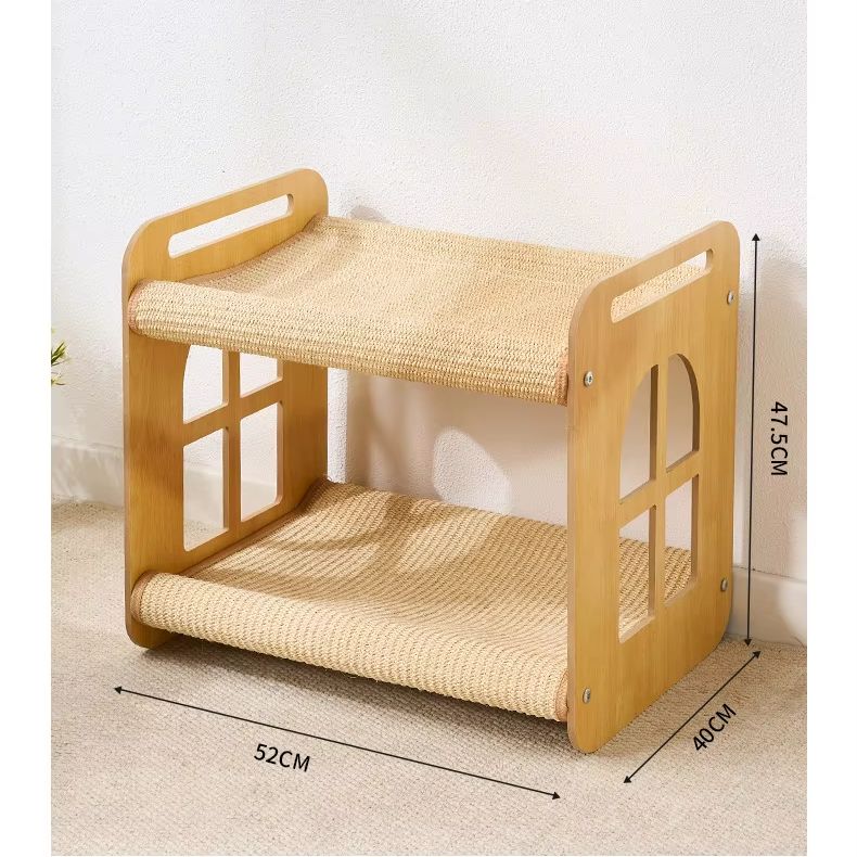 All-in-One Pet Bed, Cat Bed, Cat House, and Scratching Post—Elevated, Removable for Washing, Wear-Resistant, and Lint-Free