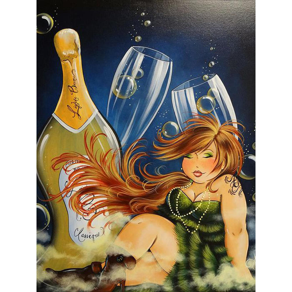 

ZOOYA 3D Алмазная вышивка Картина Вышивка крестом Круглый горный хрусталь Картина Femmes Rondes