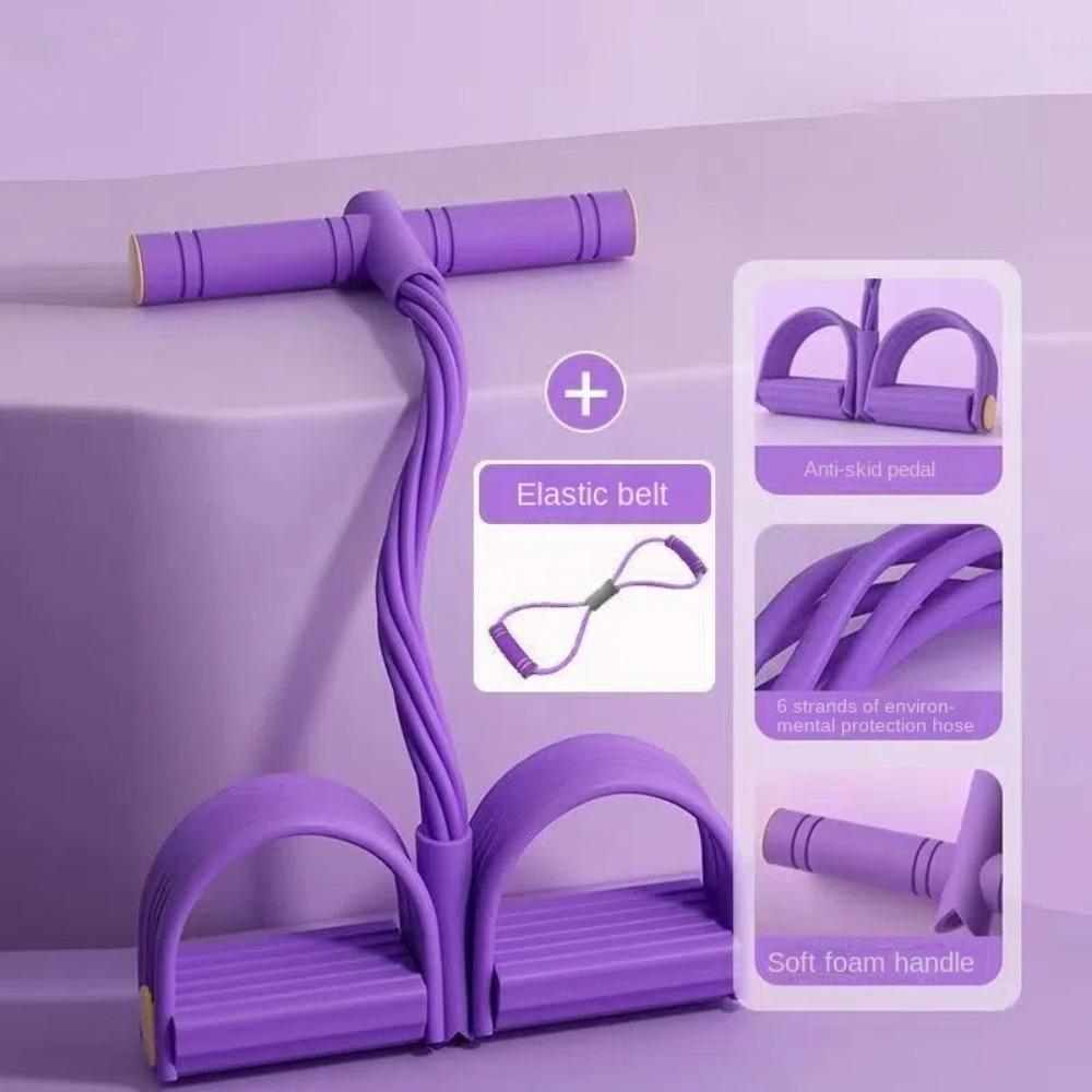 6-Tube Resistance Bands Set with Foam Sport At Home Yoga Elastic Band Shoulder Opening TPE Yoga Pedal Puller Fitness Equipment