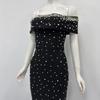 Cross-Border Women's Sexy One-Shoulder Bandage Evening Dress
