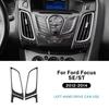 For Ford Focus SE ST MK3 2012 2013 2014 Real Soft Carbon Fiber Trim Sticker LHD Car Central Control Air Outlet Frame Accessories