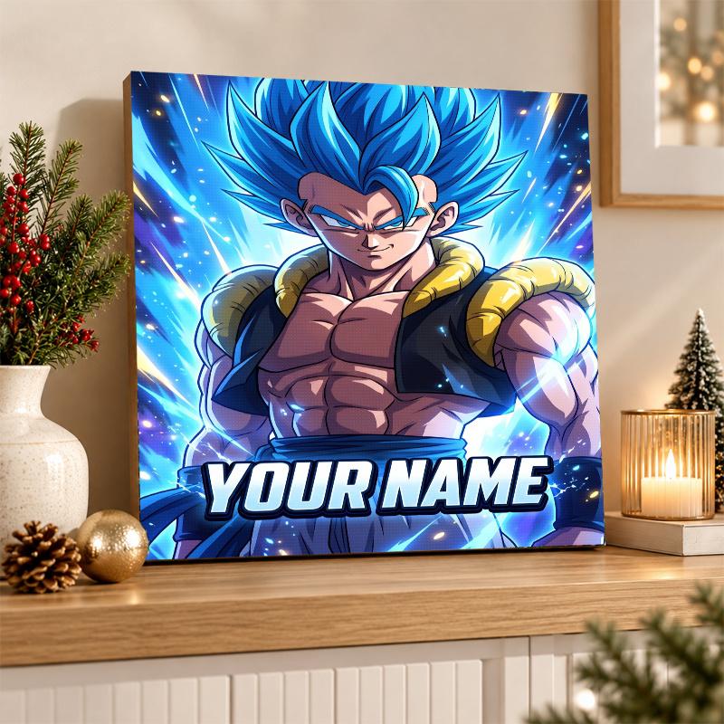 Gogeta Custom Name Diamond Painting Personalized 5D Full Drill DIY Diamond Art Home Decor