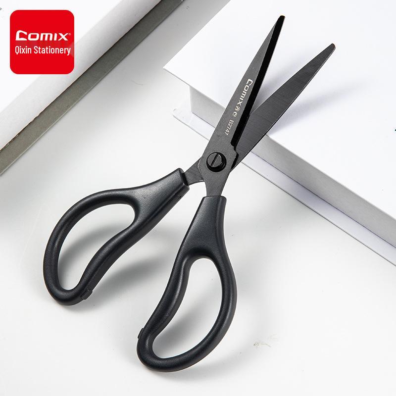 Qixin B2747 Black Rustproof Blade Scissors, 180mm Office Tool 180mm чёрный
