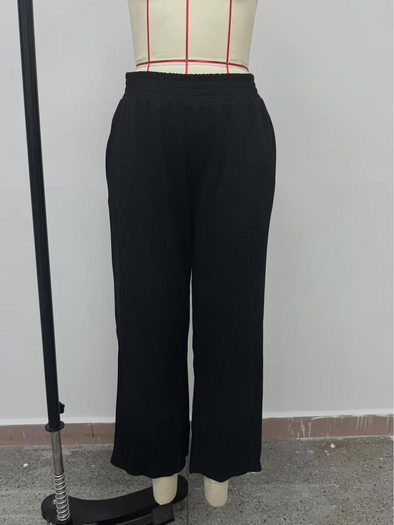 2025 Women's Spring Fashion: Mid-Waist Elastic Wide-Leg Pants
