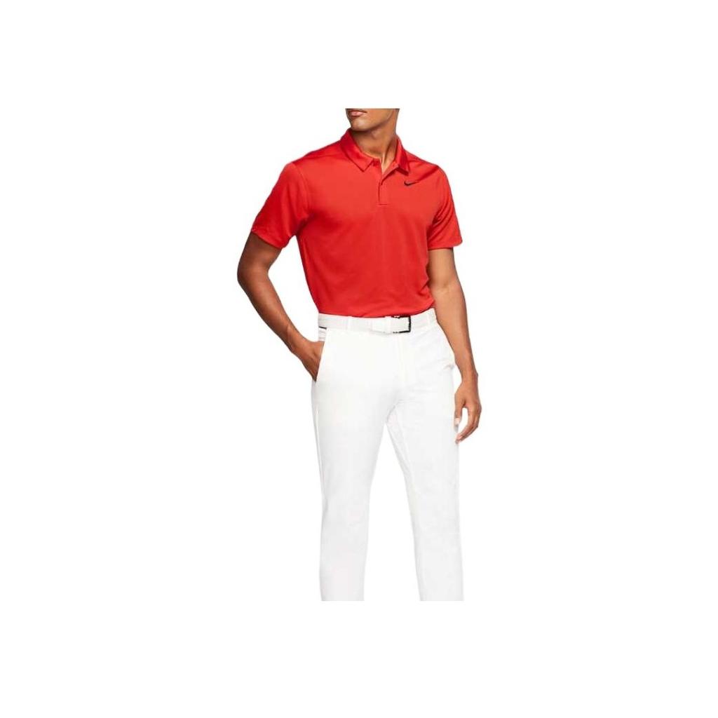 Nike Pánské polo tričko s krátkým rukávem Dri-Fit Golf odvádějící vlhkost a prodyšné Červené AJ5480-657