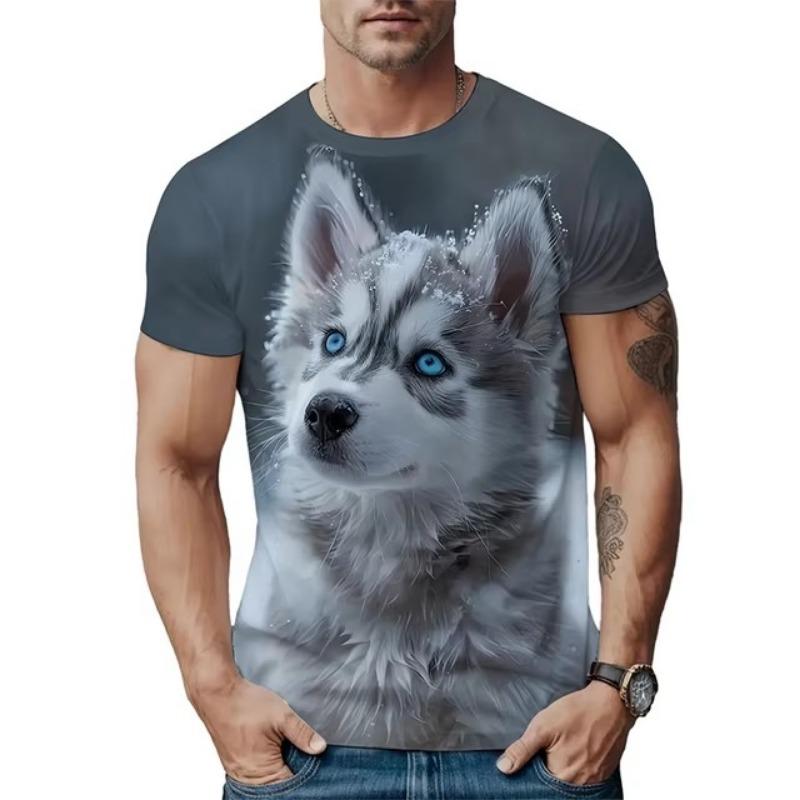 T Shirt Short Sleeve Men Wear Summer Round Neck Tees Plus Size Men’s Simple 3D T Shirts