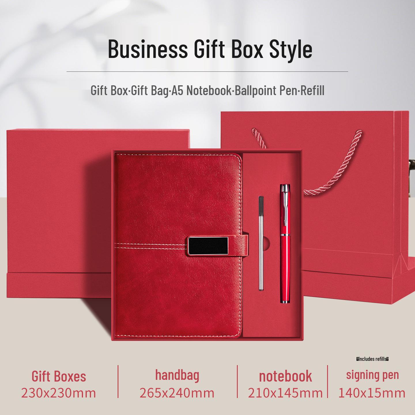Custom Business Gift Set: Notebook, Coffee Cup, and Souvenir Box for Company Annual Meetings