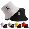 Double-Sided Bucket Hat Men'S And Women'S Basin Hat Outdoor Embroidery Letter Visor Windproof Sun Hat Top Hat Travel Picking Hat
