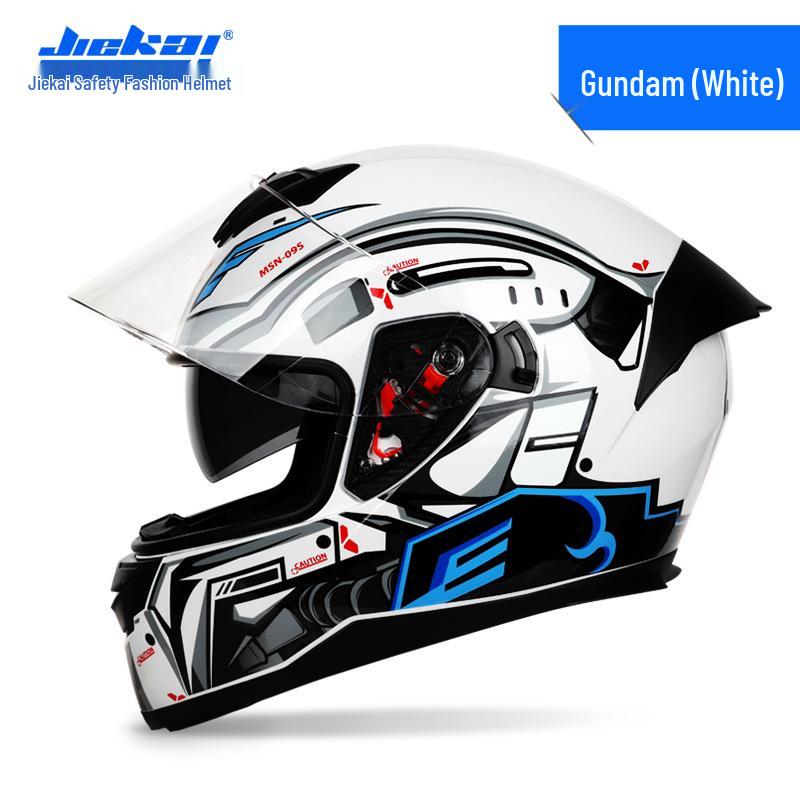 Jiekai Full Face Motorcycle Helmet – Unisex, All-Season, Cool and Safe Racing Design
