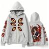 Sweat à capuche zippé en coton Kokushibo pour homme, automne-hiver, style Harajuku, Demon Slayer, anime japonais, manches longues