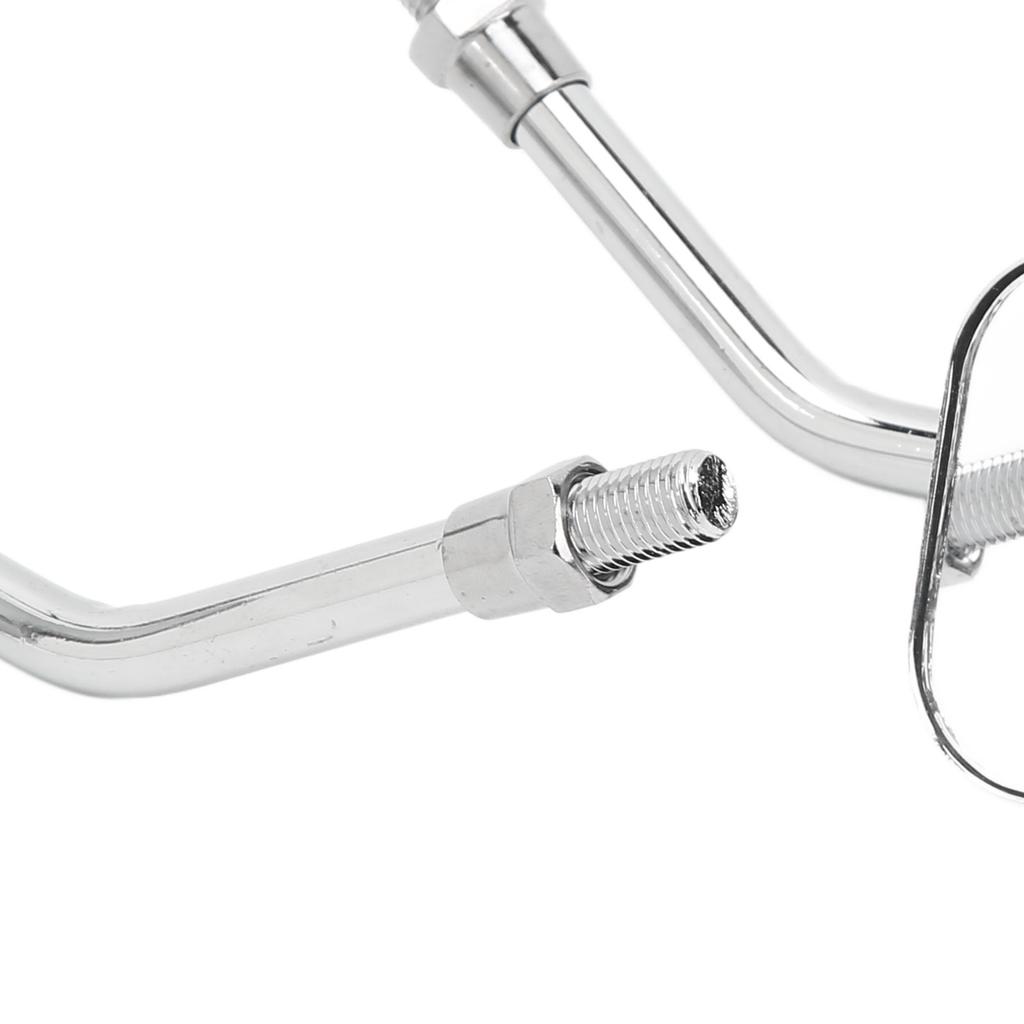 Motorcycle Rearview Mirror   Clear Wide Angle Side Rear View Wing Mirror Kit for 38mm Inner Diameter Bumper