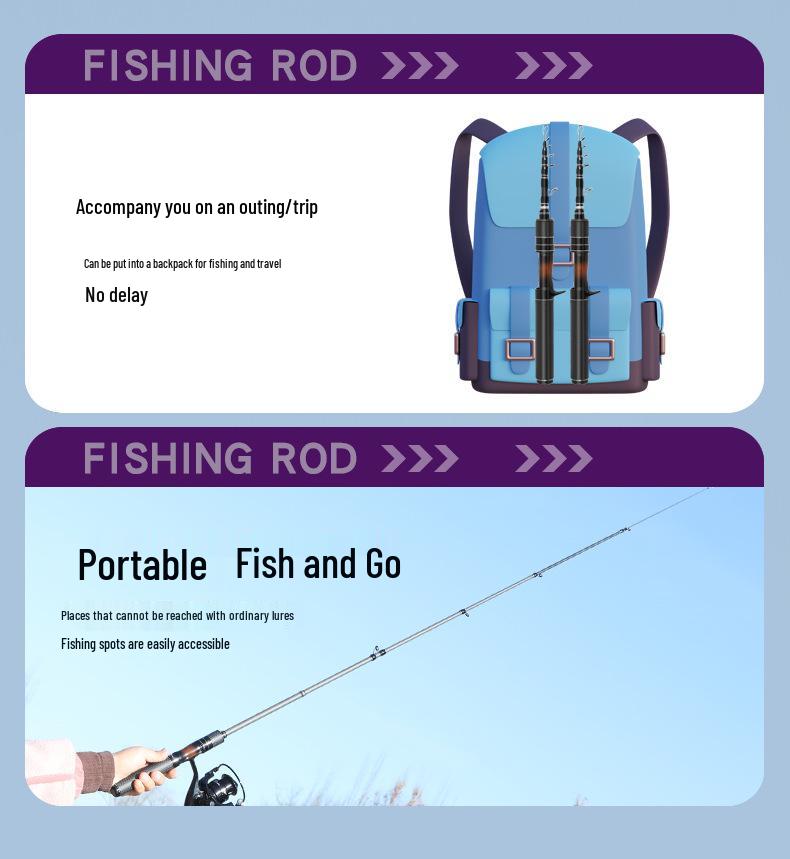 Dragon Roar Ultra-light Telescopic Carbon Fiber Lure Rod Set