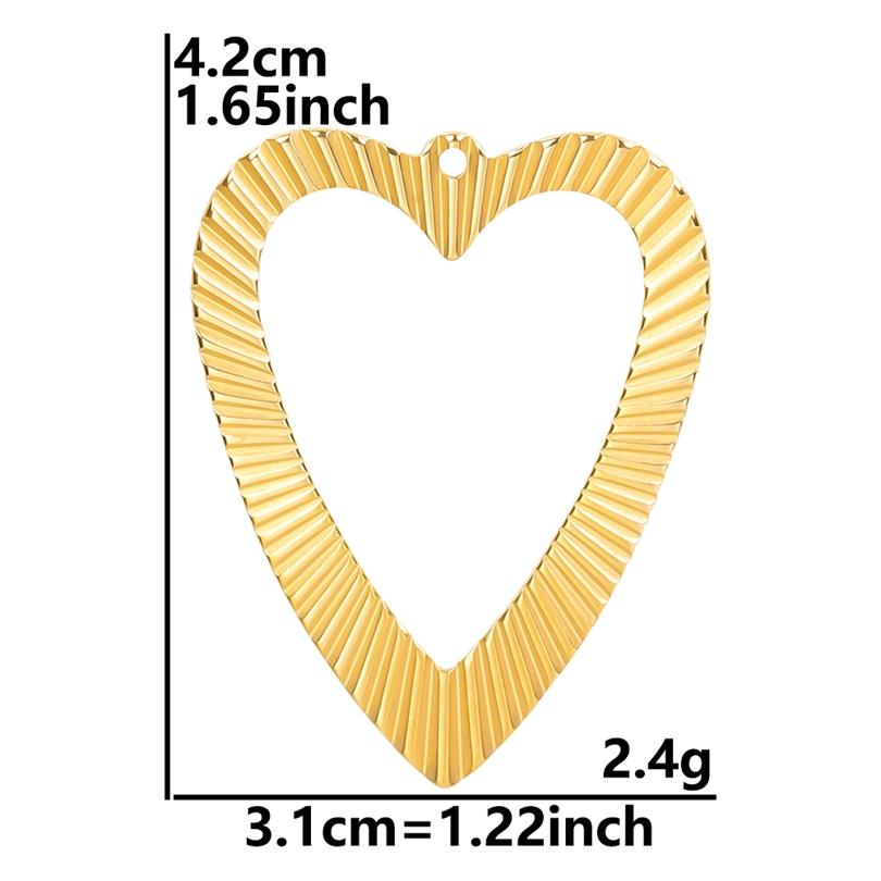 6pcs/Lot Different Heart Pendants For Jewelry Making Supplies 18k Real Gold Plated Stainless Steel Charms Bulk Sun Flower Charm