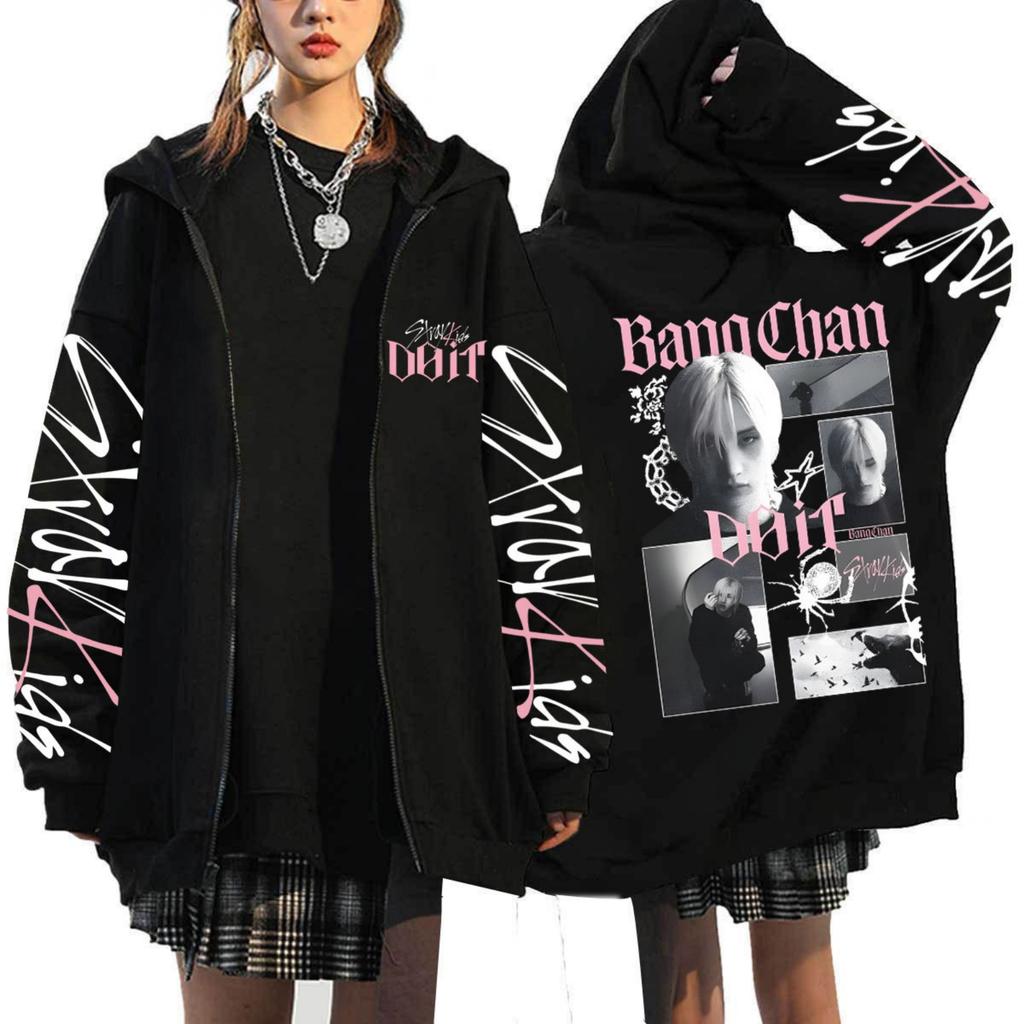 Moletom Feminino Casual Fashion Estampado de Manga Longa com Zíper e Capuz