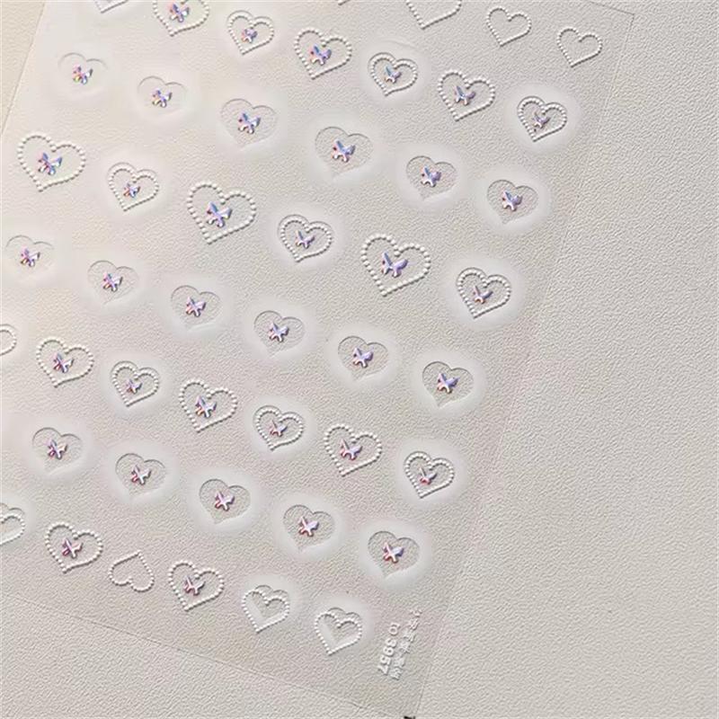 1PCS French Jelly Nail Stickers Dreamy Bubble Meteor Butterfly Star Moon Self Adhesive Stickers For Nail DIY Nail Art Decoration