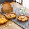 Caja creativa de plástico con imitación de veta de madera para escupir huesos, Bandeja para aperitivos de té de la tarde, Plato con veta de madera, Plato de frutas de alto valor
