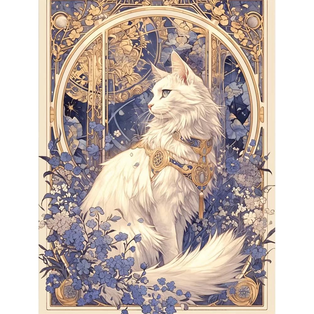 Resin 2026 New 5D Diy Diamond Painting Animal Cat Full Square Round Mosaic Flower Complete Kit Art Wall Decor Gift