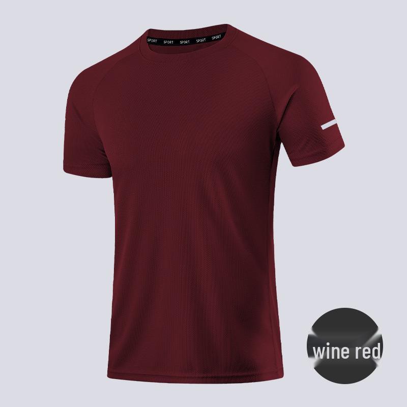 Men's Quick-Dry Loose Fit Sports T-Shirt - Breathable, Sweat-Wicking, Plus Size, Short Sleeve for Summer.
