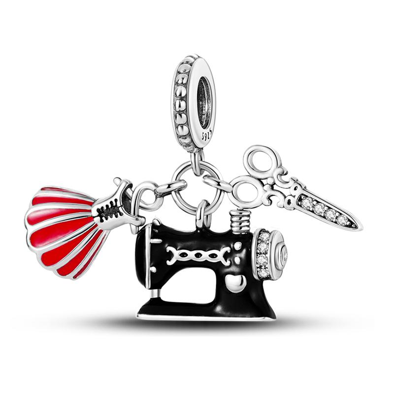 copper Fashion High Heels Lipstick Perfume Dress Women Life Collection Charm Bead Charms Compatible With Qikaola Authentic Bracelets Do It Yourself Je