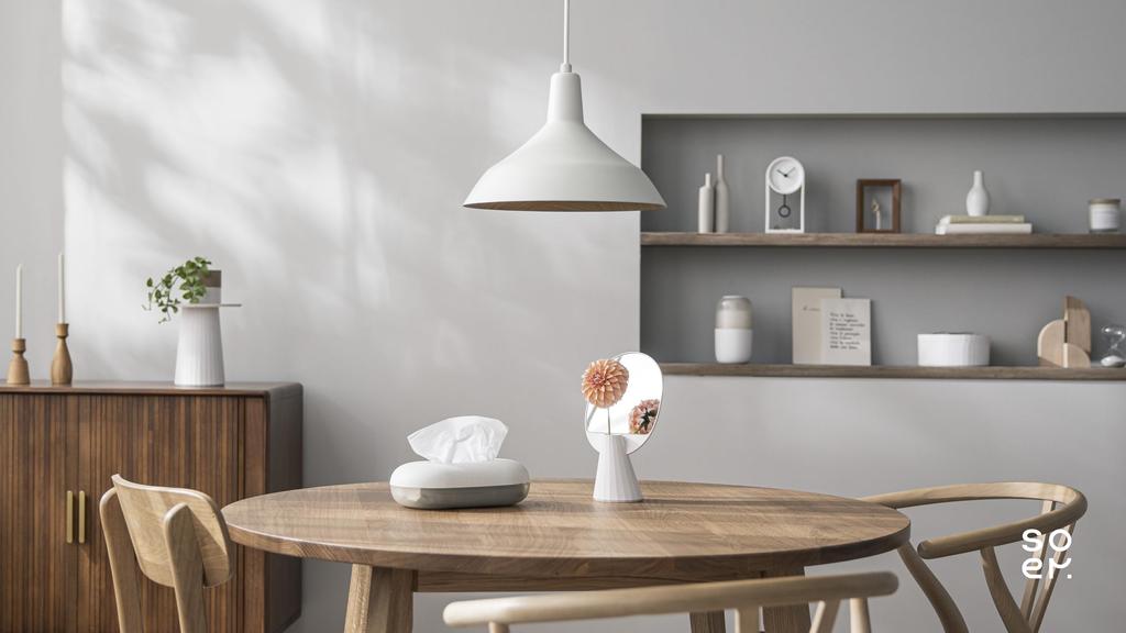 soem Clock CGY Table Clock Analog Small In No Second Hand Silent Gift [Desk Clock] [Made Japan] (Charcoal)