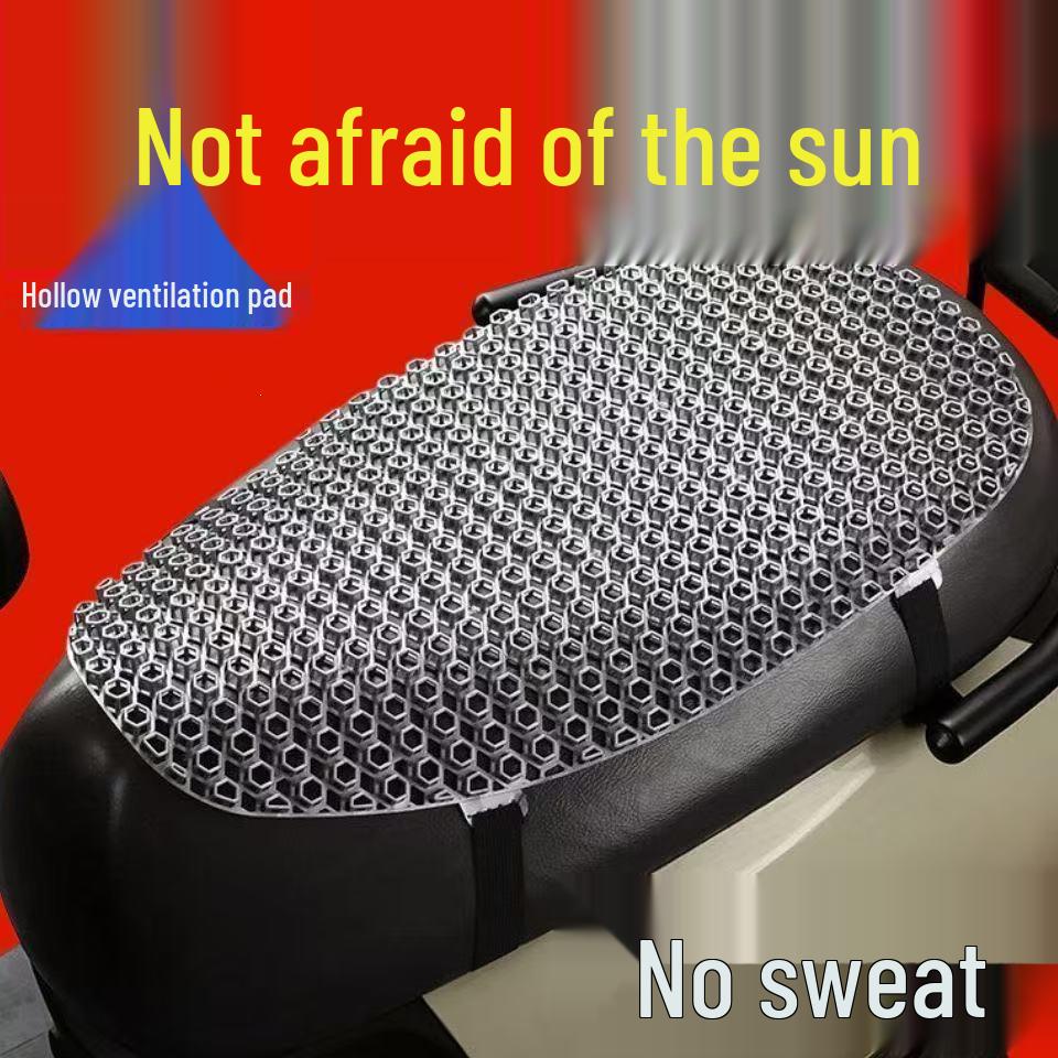 Hollow Insulated Cooling Seat Cushion: Anti-Scald, Sun-Protective, Breathable Cover for Electric Cars & Motorcycles