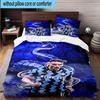 3PCS Inter Milan Star Lautaro Bedding Set,Including 1pc Duvet Cover And 2pcs Pillowcases Perfect for Bedroom, Dormitory, Fan Christmas Gift