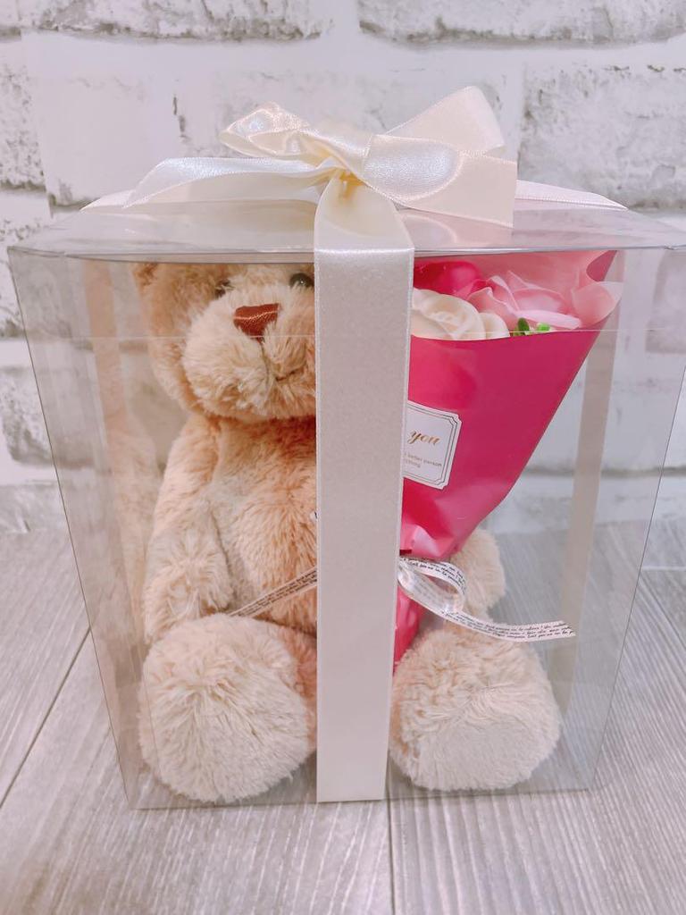 [USED] Teddy Bear (with Flower Soap)