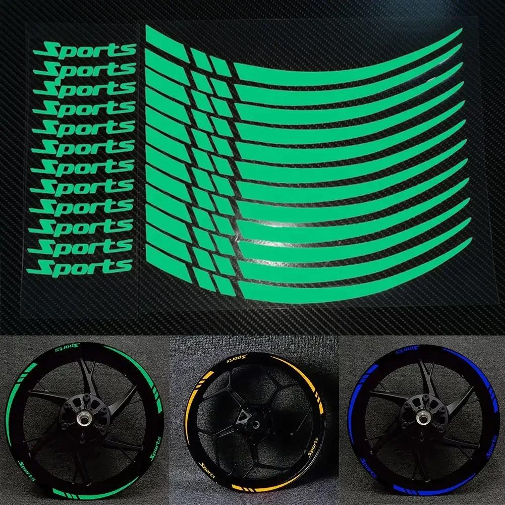 Motorcycle Wheel Rim Stripe Wheel Decal Tape Sticker 1821 Inch Sport Wheel Decals Road Bike Reflective Sticker