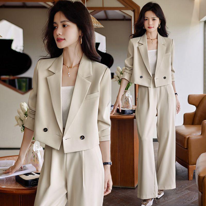 Women's 2026 Spring Short Suit Jacket: High-End, Casual, Petite Professional Wear Set