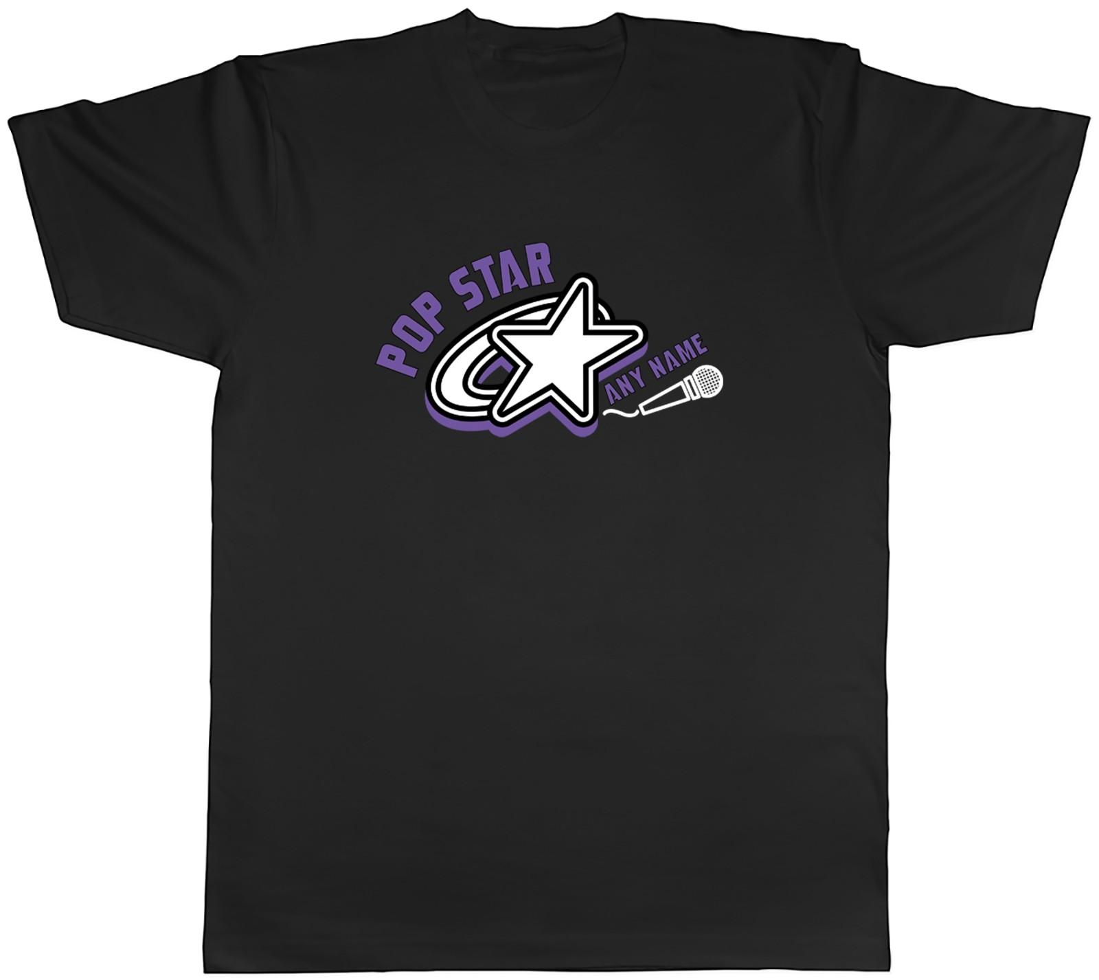 Personalised Any Name Pop Star Singer Music Mens T-Shirt Tee Gift Top L