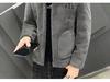 Men's Embroidered Lambswool Stand-Up Collar Coat for Autumn/Winter