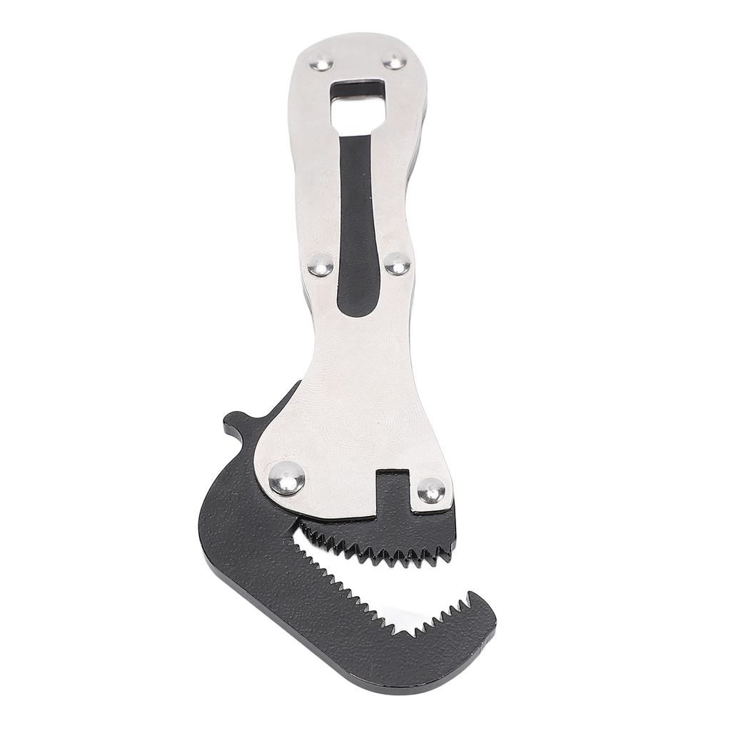 Auto Adjusting Pipe Wrench Steel Compact Ergonomic Handle Multifunctional for Auto Repair Home Maintenance