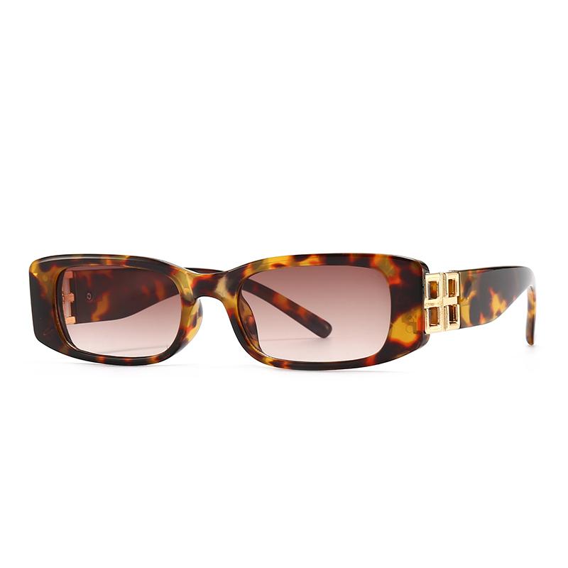 934 Fashion Narrow Square Frame Sunglasses Xiaohongshu Popular European and American Ins Style Retro