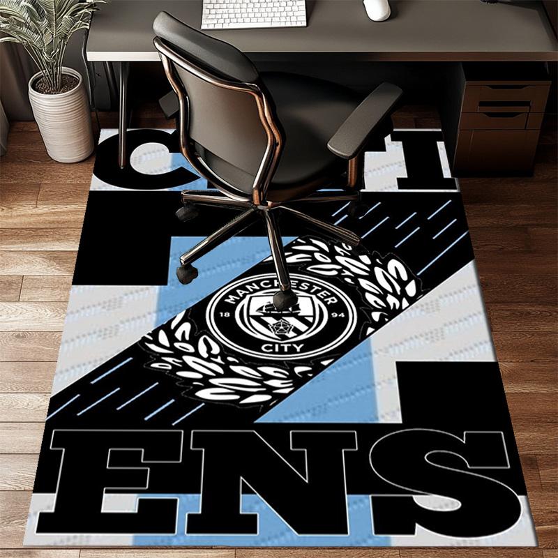 City Football Club Printed Office Carpet Chair Cushion  Entryway Rug, Rugs for Living Room, Bedroom Christmas gifts