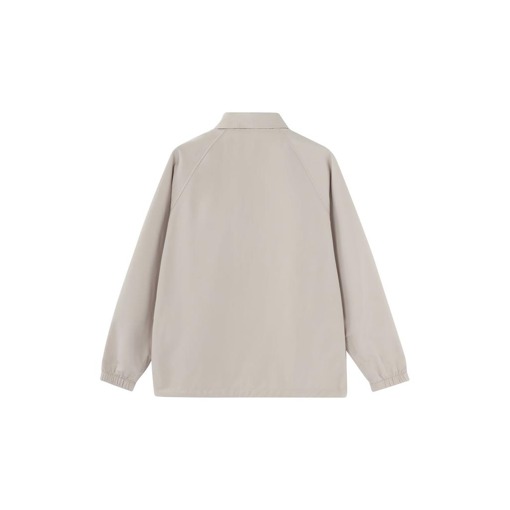 Uniqlo Solid Color Lapel Casual Jacket Unisex Jackets Beige 445041-30
