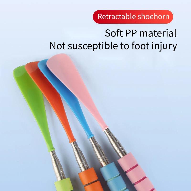 Elderly And Pregnant Women Long Stretchable Metal Shoehorn 30cm-71cm No Bending over Shoe Spoon Spatula for Easy Shoe Wear