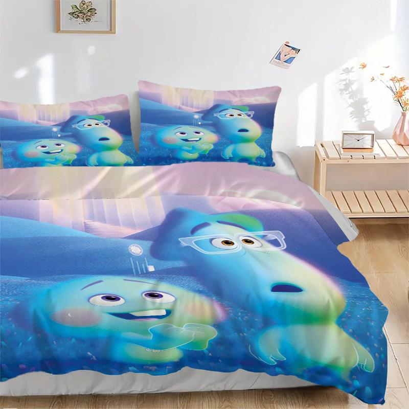 

3pcs Soul Printed Quilt Set - Includes 1 Quilt Cover and 2 Pillowcases, Machine Washable - Suitable for All Seasons.S071 135x200cm
