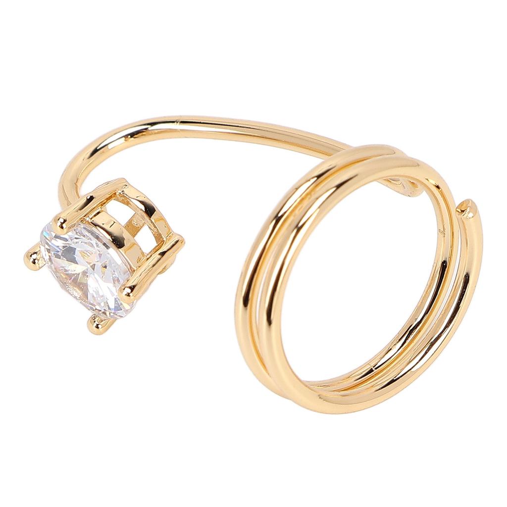 Women Finger Nail Ring Rhinestone Fingernail Ring Decoration for Women Lady Girls3059 Gold