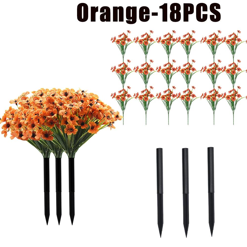 Artificial Flower Simulation Violet Outdoor Decoration UV Protective Fake Flower Simulation Flower Porch Decorative Flowers