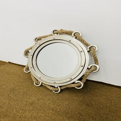 40.64 Cm Porthole Round Rope Porthole Aluminium Finish Port Mirror Wall Hanging Ship Porthole Home Decorative