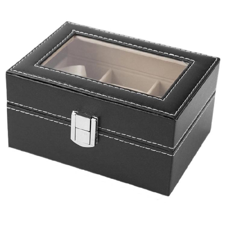 Travel Ready 3 Watch Storage Case Magnetic Closure System Soft Velvets Interior PU Leather Exterior Compact Protective Design 1