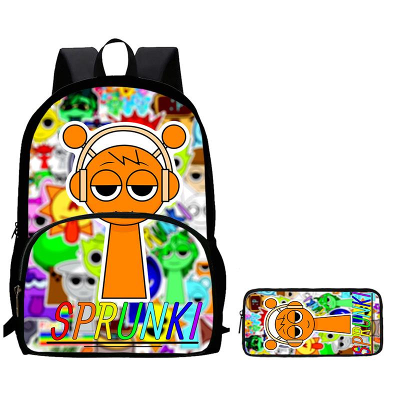 Rhythm Box Sprunki Spel Anime Rugzak Student Schooltas Computer Tas