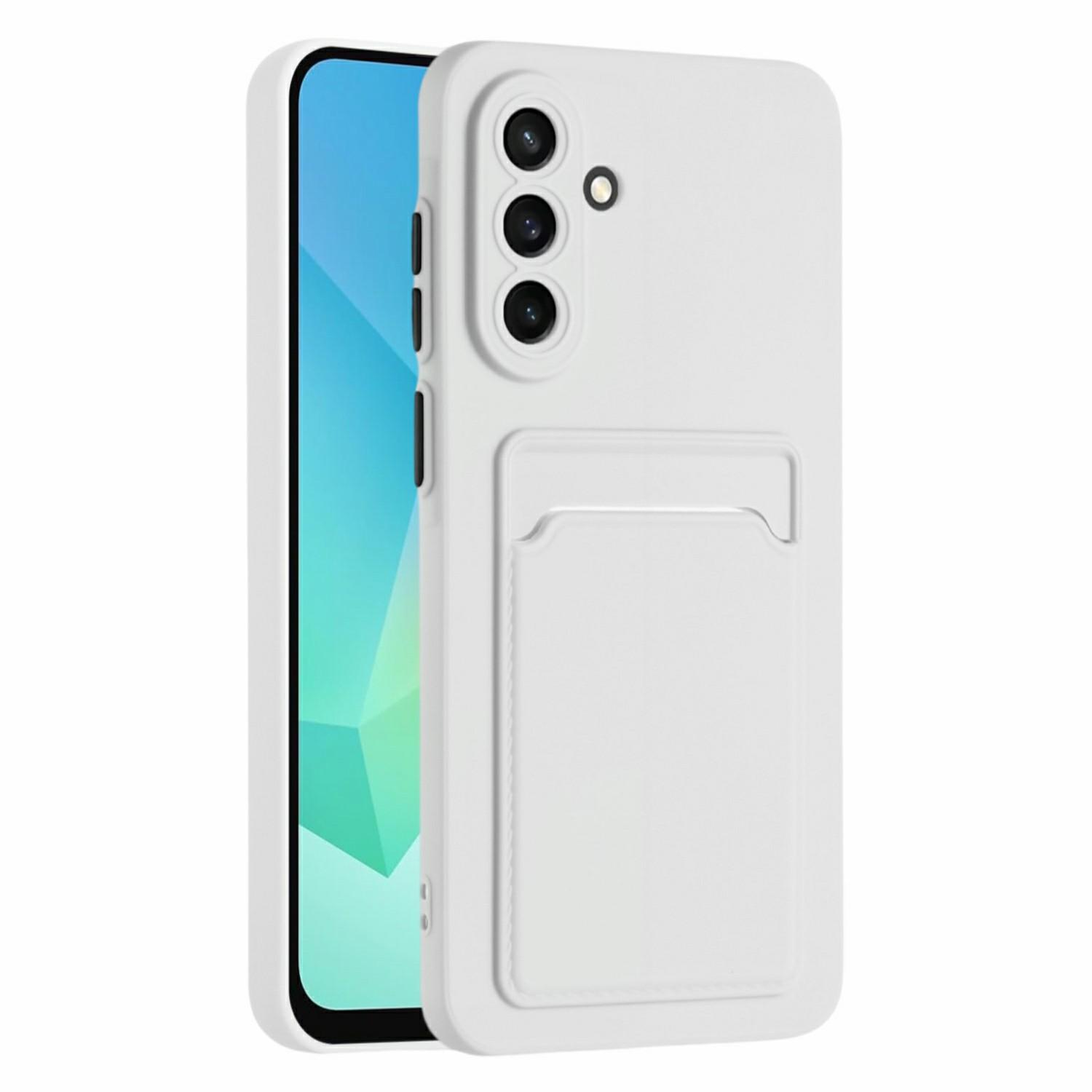 

For Samsung Galaxy A56 5G Case Card Slot Matte Fingerprint-Free Back Cover White