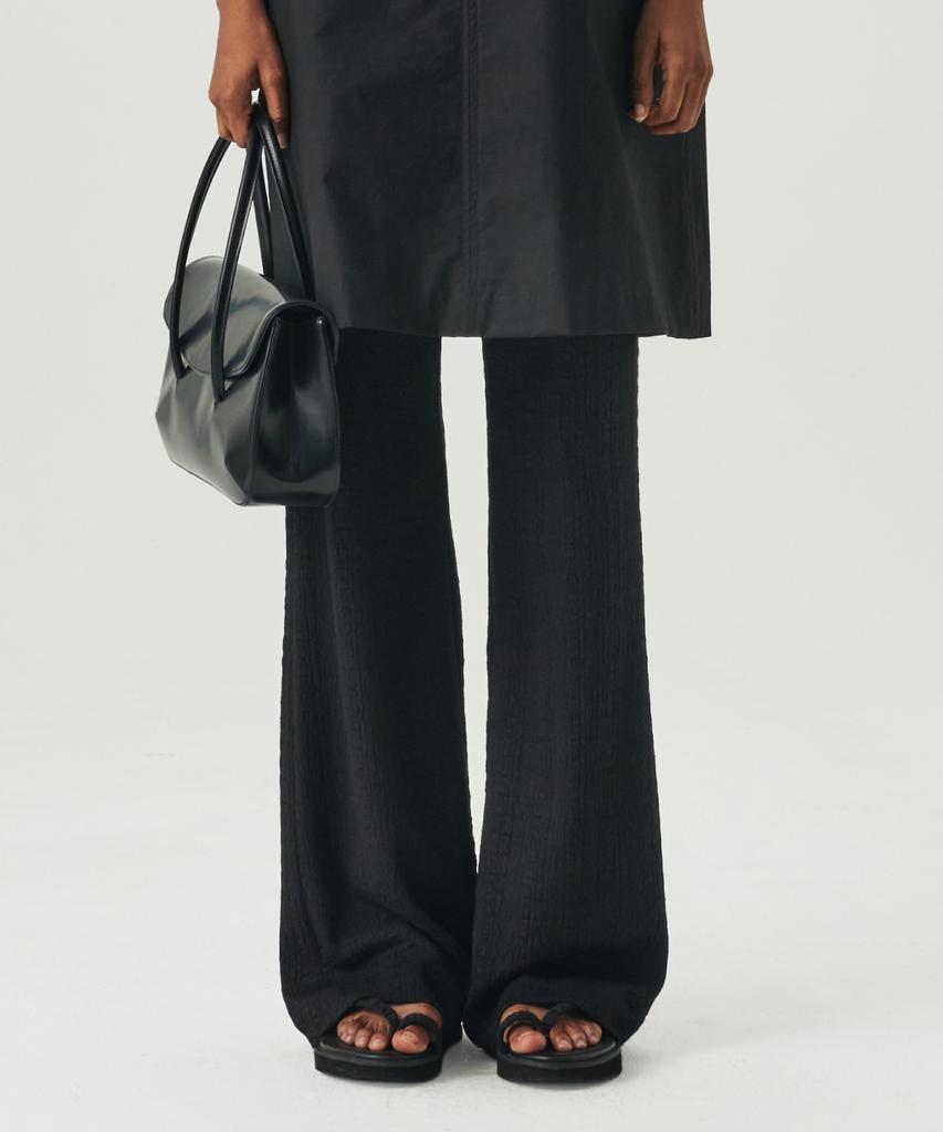 Leuba Layered Slim Boots Cut Pants - Black