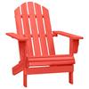 Adirondack Garden Chair Solid Pine Wood Red