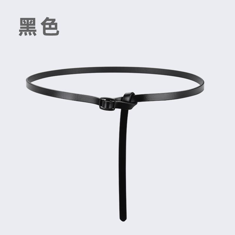 Knotted Leather Thin Belt Women'S Personality Casual Waist Chain Women'S Decorative Dress Shirt Belt