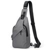 Men's breast bag Large capacity sports messenger bag Travel waterproof shoulder bag Functional wind Simple leisure